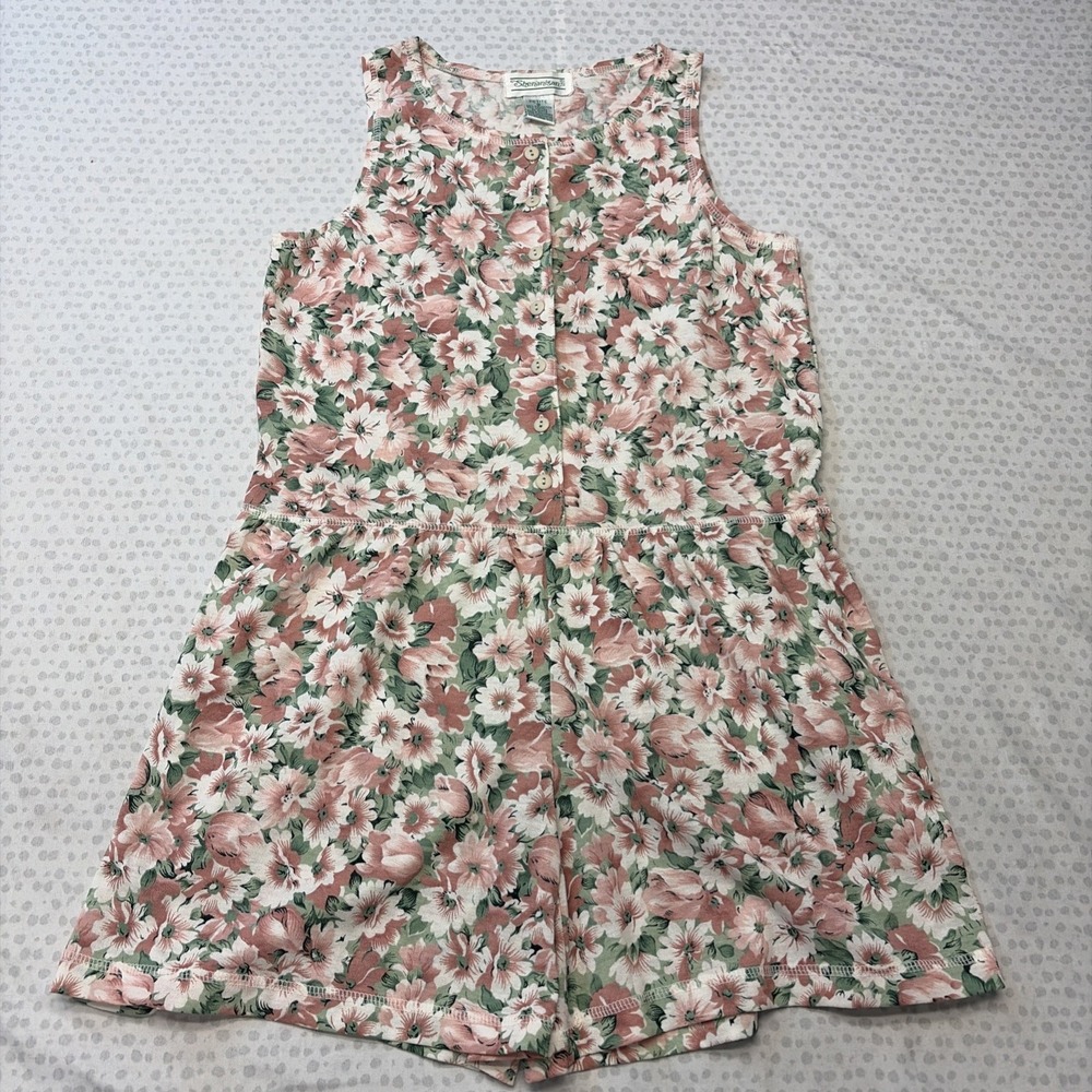 Vintage Shenanigans Sleeveless Floral Romper Shorts Petite Small